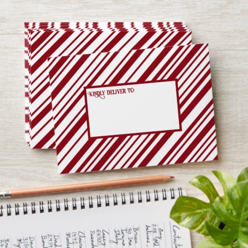 Red and White Stripe Envelope