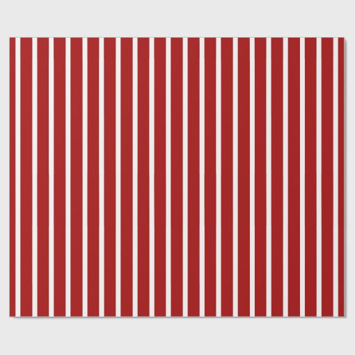 Red and White Stripe Wrapping Paper | Zazzle