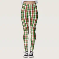 Red And White Striped Leggings