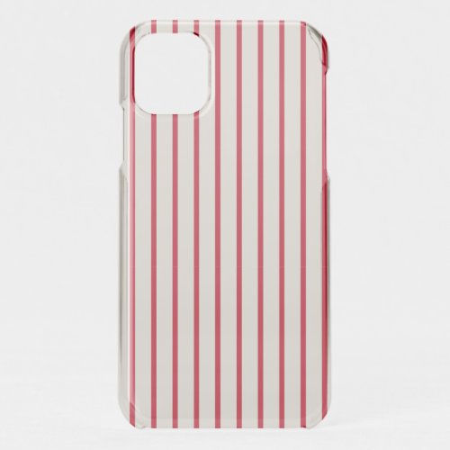 Red and White Striped Modern Christmas Stripe iPhone 11 Case