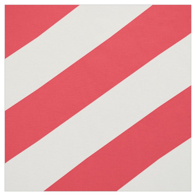Red and white striped pattern fabric (Swatch)