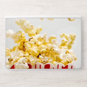 Red and White Striped Popcorn Bucket with Flying P HP Laptop Skin