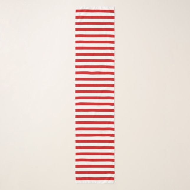 Red and White Striped Scarf (Front)