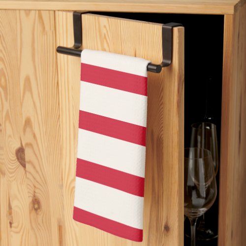 Red and White Striped Shower Curtain Kitchen Towel