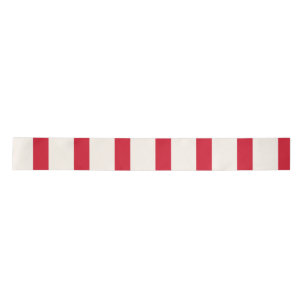 Red and White Striped Shower Curtain Satin Ribbon