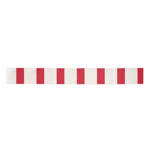 Red and White Striped Shower Curtain Satin Ribbon