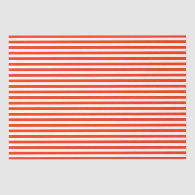 Red and White Striped Tissue Paper (Front)