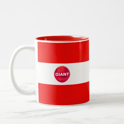 Red and White Striped Two_Tone Coffee Mug