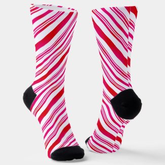 Red and White Stripes Candy Cane Pattern Christmas