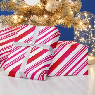 Red and white stripes candy cane pattern Christmas