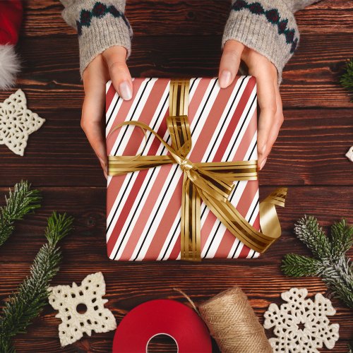 Red and White Stripes Christmas  Tissue Paper