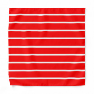 Red and White Stripes Design Bandana