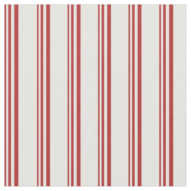 Red and White Stripes Fabric (Close Up)
