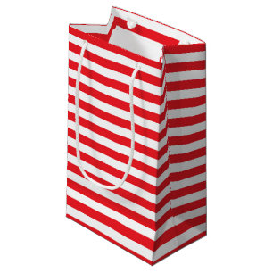 Red and White Stripes Gift Bag