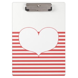 Red and White Stripes & Heart