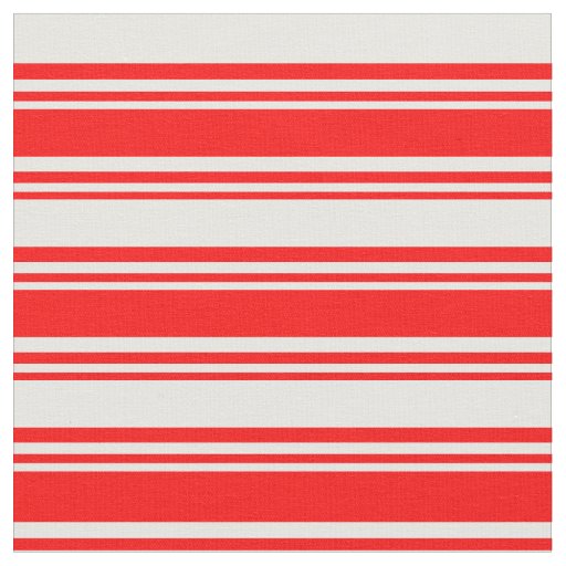 Red and White Stripes/Lines Pattern Fabric