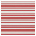 [ Thumbnail: Red and White Stripes/Lines Pattern Fabric ]
