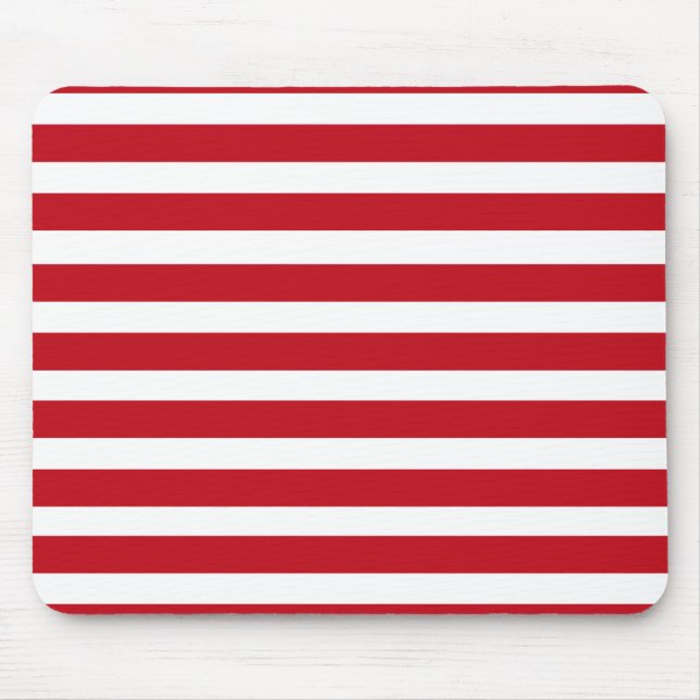 Red and White Stripes Mousepad (Front)