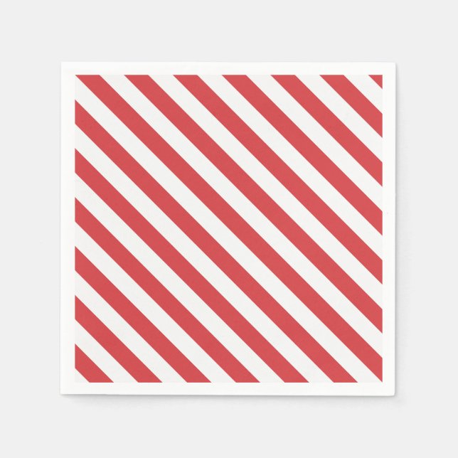 Red and White Stripes Napkins (Front)