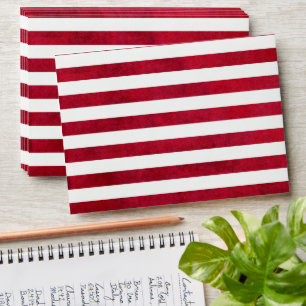 Red And White Stripes On Fabric Texture by STaylor Envelope