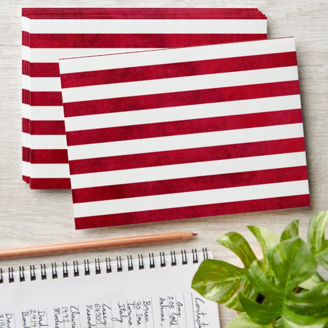 Red And White Stripes On Fabric Texture by STaylor Envelope (Stacked)