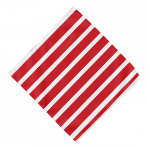 Red and white stripes pattern bandana