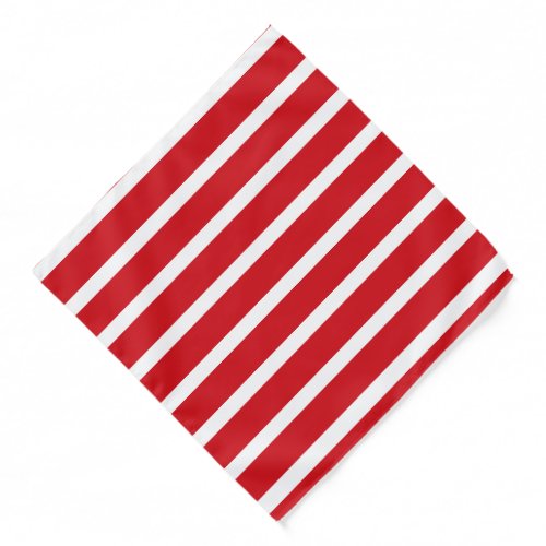 Red and white stripes pattern  bandana