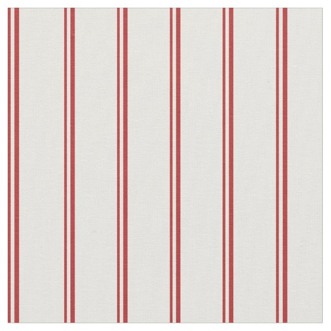 Red and White Stripes Pattern Fabric (Close Up)