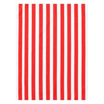 Red And White Stripes Pattern Tablecloth by sagart1952 at Zazzle