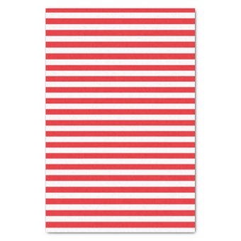 Red and White Stripes Pattern Tissue Paper | Zazzle