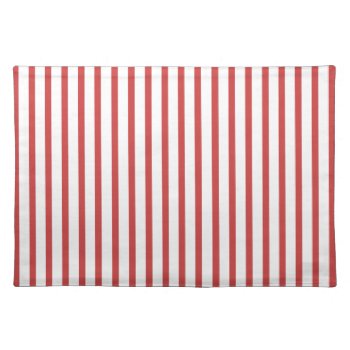 Red And White Stripes Placemat by Brookelorren at Zazzle