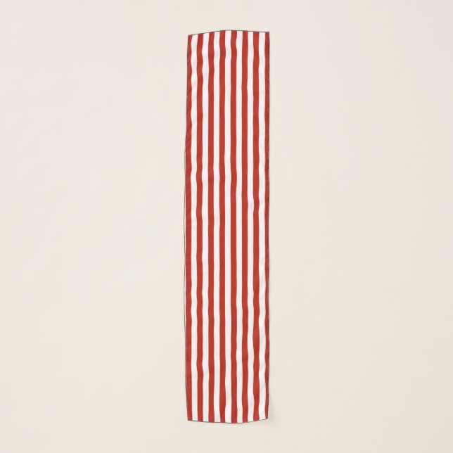Red and White Stripes Scarf (Front)