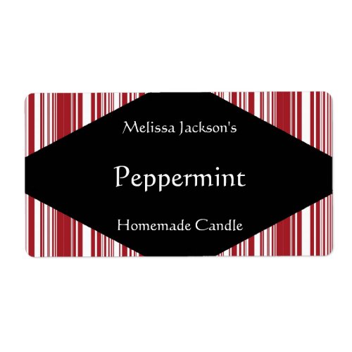 Red and White Stripes Soap or Candle Label
