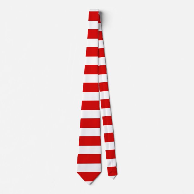 Red and White Stripes Tie (Front)