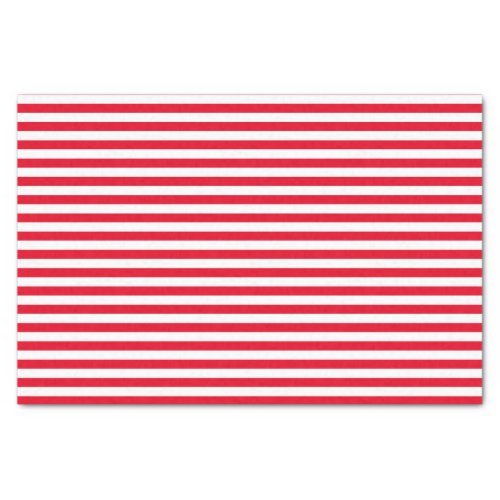 Red and White Stripes Tissue Paper