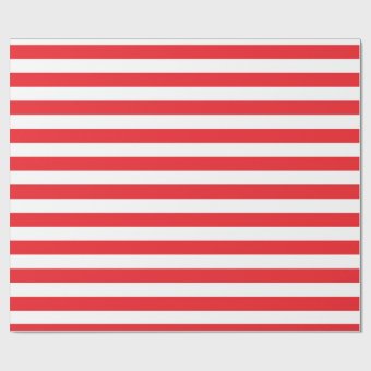 Red and White Stripes Wrapping Paper | Zazzle