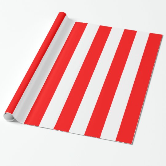 Red and White Stripes Wrapping Paper | Zazzle