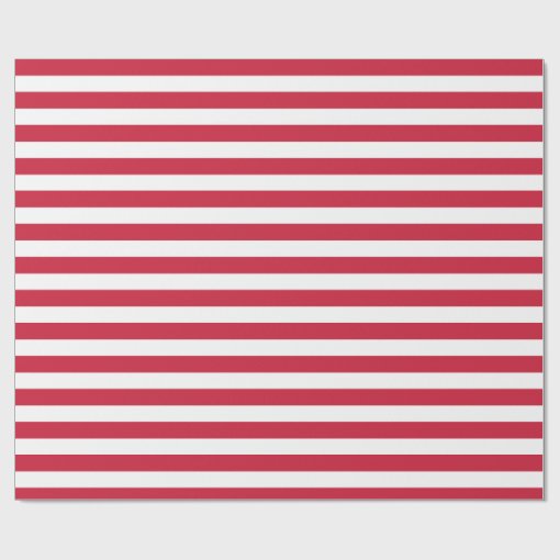 Red and White Stripes Wrapping Paper | Zazzle