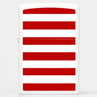 red and white stripes zippo lighter