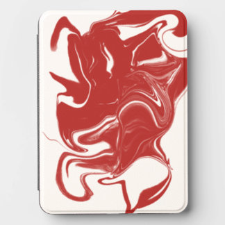 Red and White Swirl Abstract Kindle Case