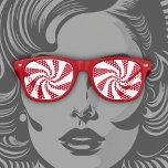 Red And White Swirl Retro Sunglasses at Zazzle