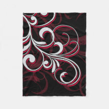 Red and White Swirls