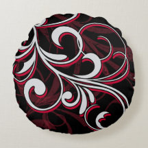 Red and White Swirls
