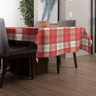 red and white tartan  