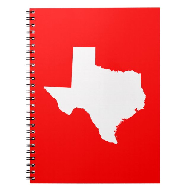 Red and White Texas Notebook (Front)