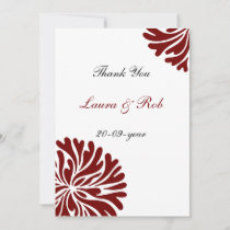 red and white Thank You Card