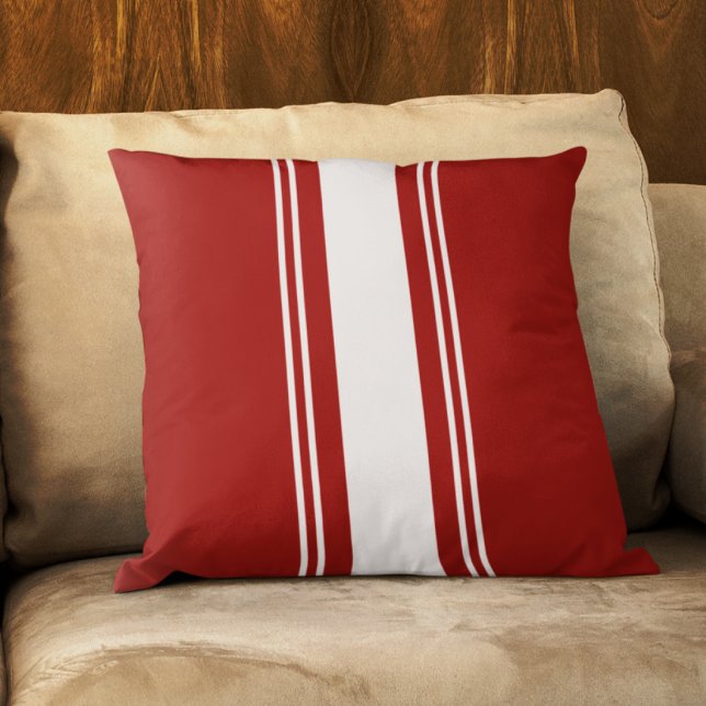 Red and White Throw Pillow (Creator Uploaded)
