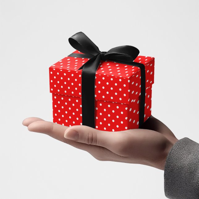 Red and White Tiny Polka Dots Wrapping Paper (Red and White Tiny Polka Dots Wrapping Paper)