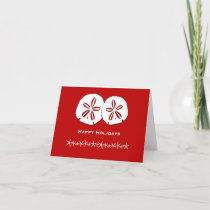 Red and White Tropical Themed Christmas Card