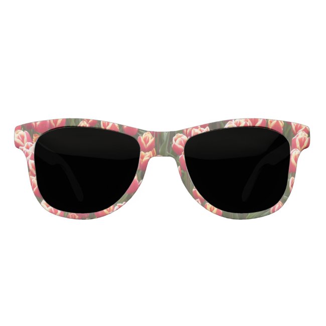 Red and White Tulips Sunglasses